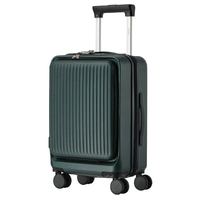 LGS-PAUL-20-GN Mazam 20" Luggage Suitcase Front Opening Travel Carry On TSA Hard Case Green