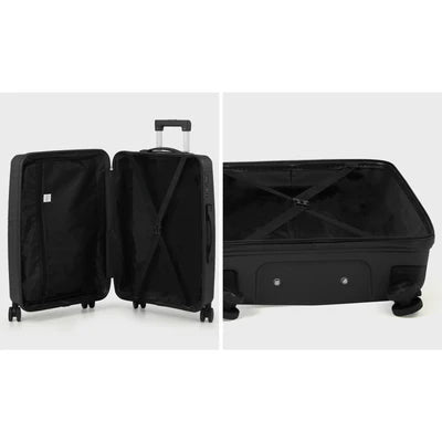 LGS-SAM-3PC-BK Mazam 3PCS Luggage Suitcase Trolley Set Travel TSA Lock Storage Black PP Case