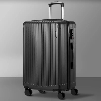 LGS-STRIPE-28-GY Mazam 28" Luggage Suitcase Trolley Set Travel TSA Lock Storage ABS Case Grey