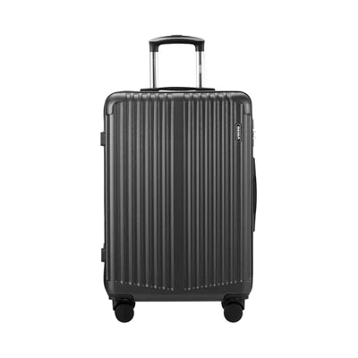 LGS-STRIPE-28-GY Mazam 28" Luggage Suitcase Trolley Set Travel TSA Lock Storage ABS Case Grey