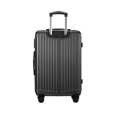 LGS-STRIPE-28-GY Mazam 28" Luggage Suitcase Trolley Set Travel TSA Lock Storage ABS Case Grey