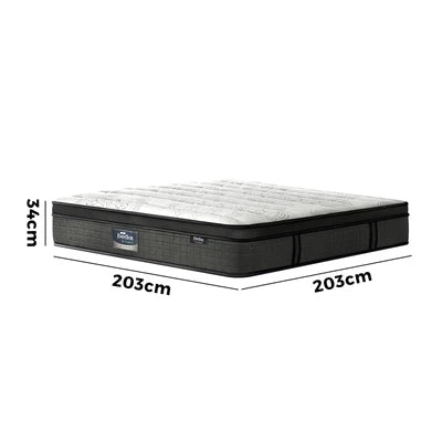 MAT-A11-MONY-SUPK Bedra Super King Mattress 9 Zone Latex Foam Pocket Spring Medium Firm 34cm