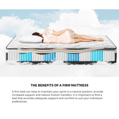 MAT-A19-FIRM-D Bedra Double Mattress Luxury Foam Bed Firm Pocket Spring 30cm