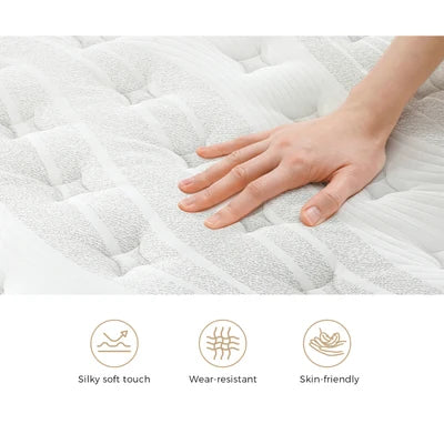 MAT-A22PL-OLIV-K Bedra King Mattress Cool Gel Foam Pocket Spring 34CM with Pillows