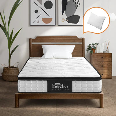 MAT-A23PL-KATE-S Bedra Mattress Single Bonnell Spring Cool Gel with Pillow