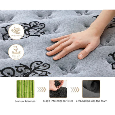 MAT-A27-OPAL-KS MAT-A27-OPAL-KS Bedra King Single Mattress Bamboo Pocket Spring Euro Top Medium Firm 32cm