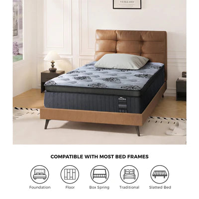 MAT-A27-OPAL-KS MAT-A27-OPAL-KS Bedra King Single Mattress Bamboo Pocket Spring Euro Top Medium Firm 32cm