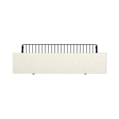 MBF-4DRAW-L-BE Oikiture 4x Trundle Drawers for Bed Frame w/ Wheels Underbed Storage Metal Beige