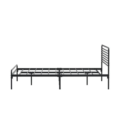 MBF-MOYA-D-BK Oikiture Double Metal Bed Frame Railing-style Black