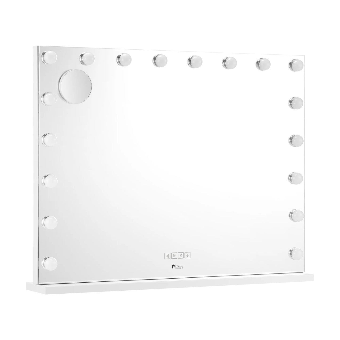MM-8058BT-4CTR-WH Bluetooth Hollywood Makeup Mirrors with LED Light 80x58cm Vanity Mirror