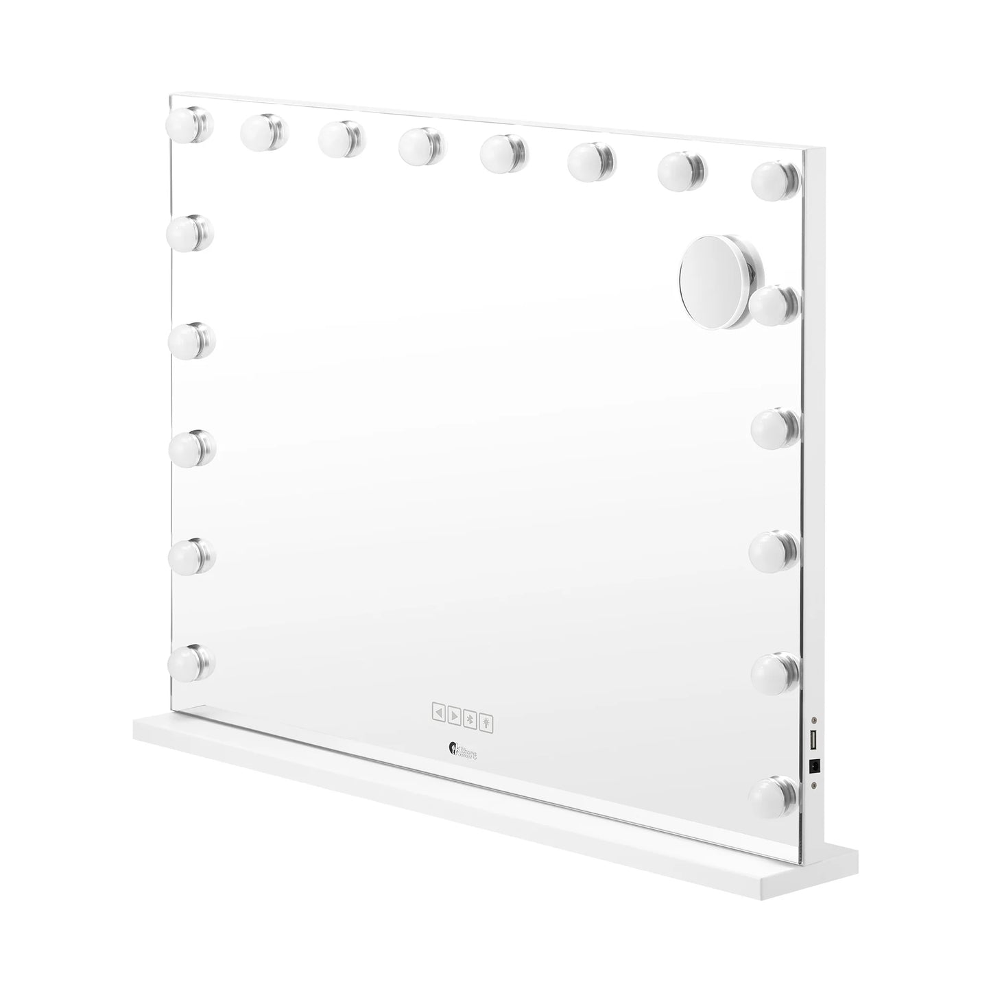 MM-8058BT-4CTR-WH Bluetooth Hollywood Makeup Mirrors with LED Light 80x58cm Vanity Mirror