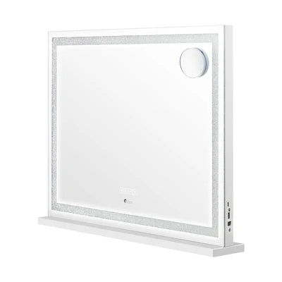 MM-8060CRST-4TR-WH Oikiture Bluetooth Hollywood LED Makeup Mirror 80x62cm Crystal Vanity Mirrors