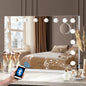 MM-9060BT-4CTR-WH Oikiture Bluetooth Hollywood Makeup Mirror 16 LED Light 90x62cm Vanity Mirrors