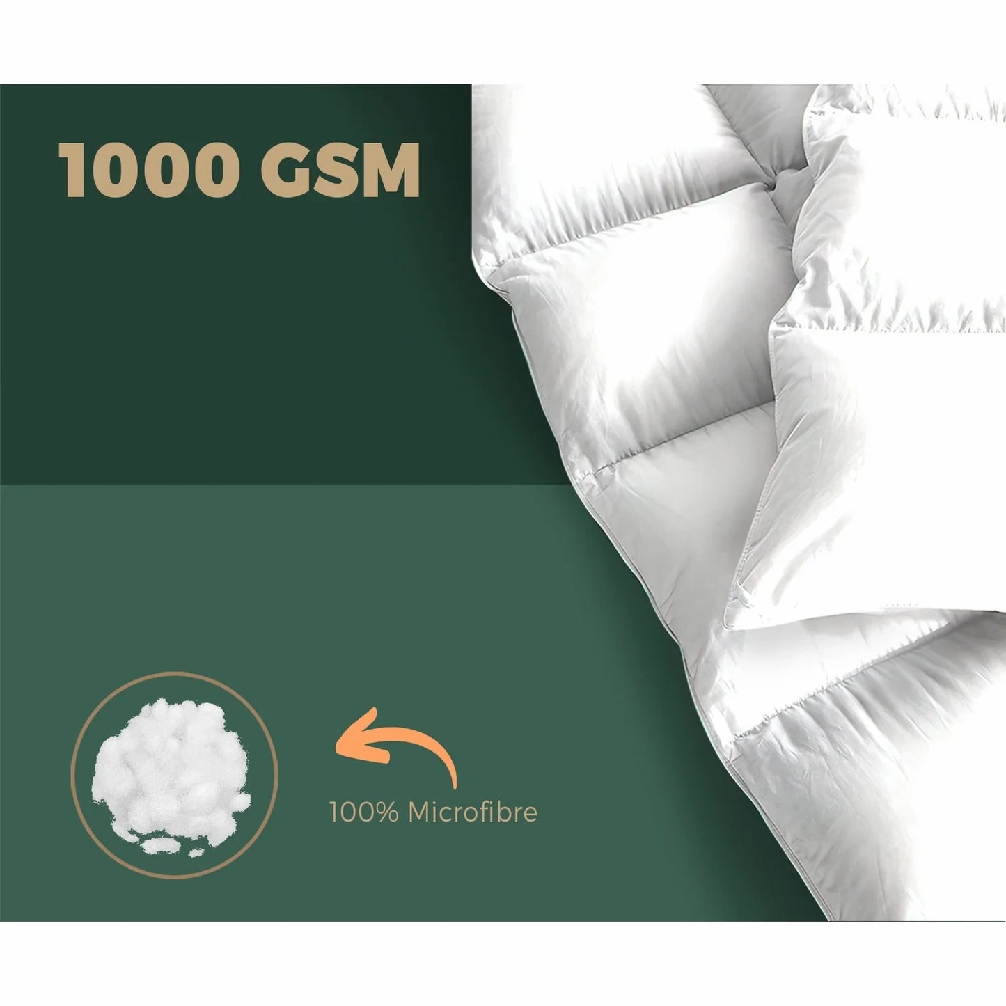 MT-PT-A2-KS-WH Mattress Topper