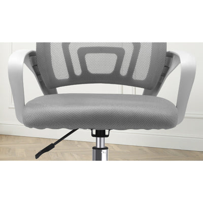 OCH-B-A3-WH Oikiture Office Gaming Chair Computer Mesh Chairs Executive Foam Seat White