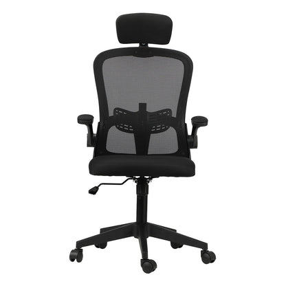 OCH-B4-MESH-BK Oikiture Office Chair with Mesh Padding Headrest Armrest Black