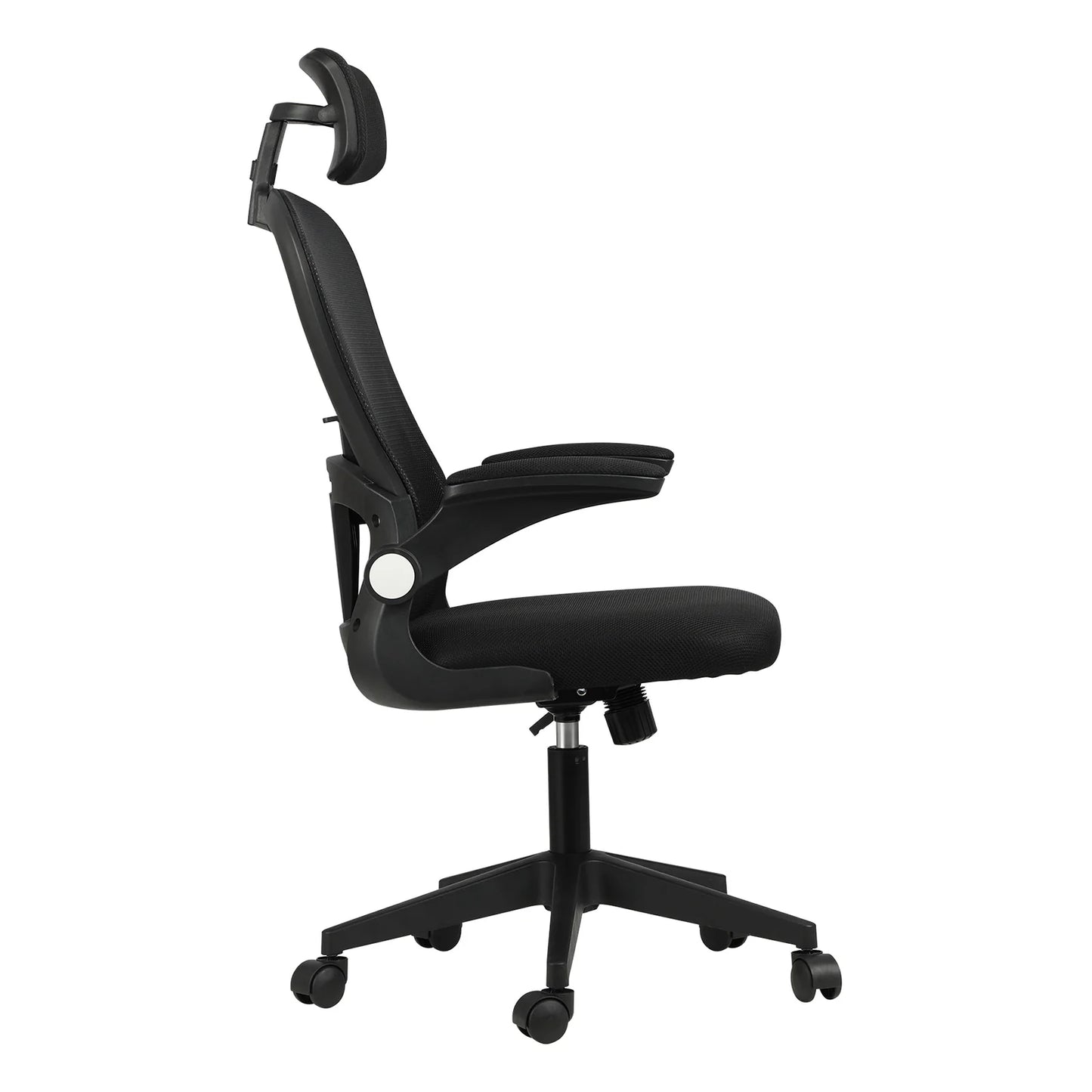OCH-B4-MESH-BK Oikiture Office Chair with Mesh Padding Headrest Armrest Black