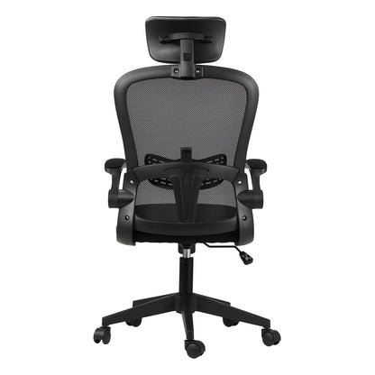 OCH-B4-MESH-BK Oikiture Office Chair with Mesh Padding Headrest Armrest Black