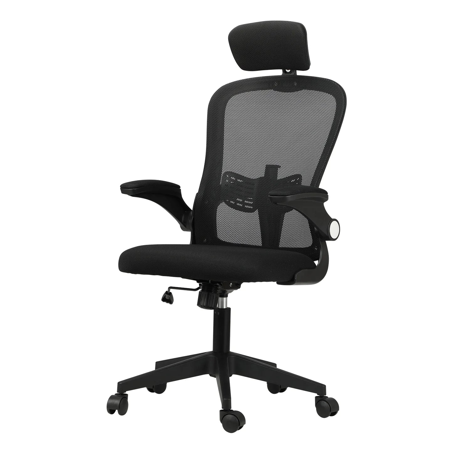 OCH-B4-MESH-BK Oikiture Office Chair with Mesh Padding Headrest Armrest Black