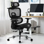 OCH-F-ERG-FOOT-BK Oikiture Ergonomic Office Chair Mesh Executive Seat Computer Chairs Black