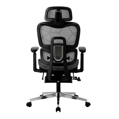 OCH-F-ERG-FOOT-BKGY Oikiture Ergonomic Office Chair Mesh Executive Seat Computer Chairs BK&GY