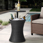 OD-COOLER-R58-BK Livsip Rattan Cooler Ice Bucket Table Bar Outdoor Patio Pool Storage Party Black