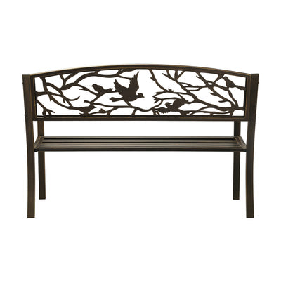 OD-GB-BIRD-BZ Livsip Garden Bench Park Lounge Patio Chair Backyard 3 Seater Outdoor Furniture