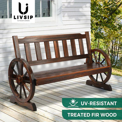OD-WCH-A1-V-CA Livsip Garden Bench Wagon Chairs Outdoor Furniture Wheel Chair Backyard Lounge