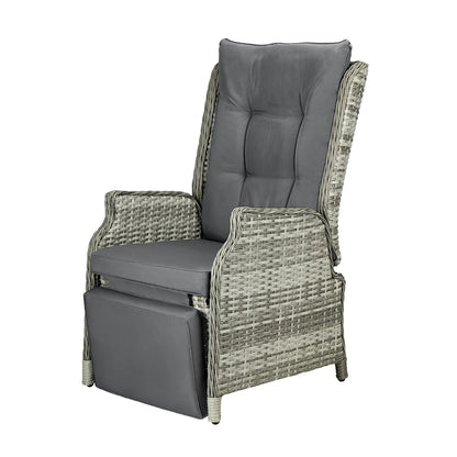 ODR-RW-FTR-GY Livsip Recliner Chairs with Adjustable Footrest Grey