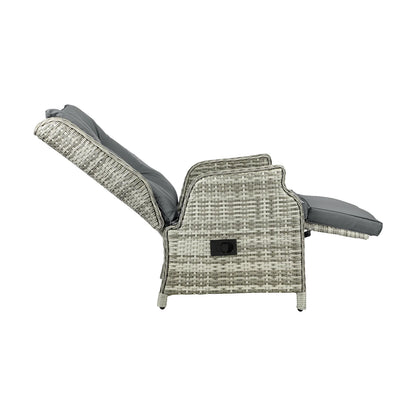 ODR-RW-FTR-GY Livsip Recliner Chairs with Adjustable Footrest Grey