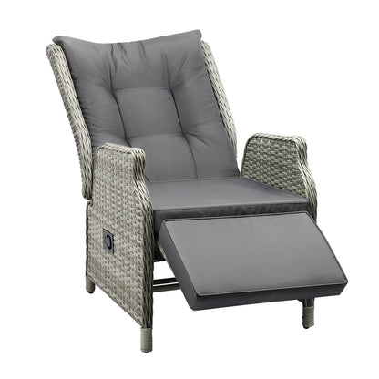 ODR-RW-FTR-GY Livsip Recliner Chairs with Adjustable Footrest Grey