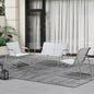 OPS-TXLARM-DB2CH-GY Livsip 4 Seater Outdoor Lounge Furniture Patio Set Bench Textilene Sofa Garden