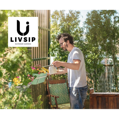 OSBE-WD-L-CA Livsip Outdoor Storage Box Wooden Garden Bench L Charcoal
