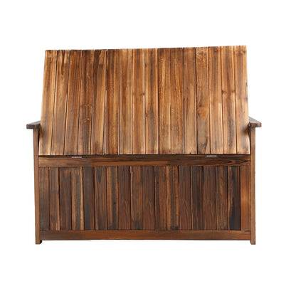 OSBE-WD-L-CA Livsip Outdoor Storage Box Wooden Garden Bench L Charcoal