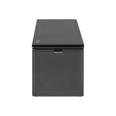 OSBO-490L-BKGY Livsip Outdoor Storage Box Bench 490L Cabinet Container Garden Deck Tool Grey