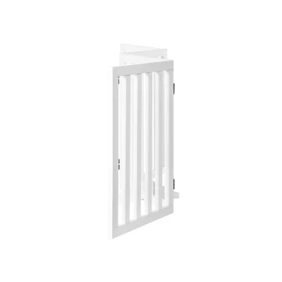 PET-FENCE-S4-WH Alopet Wooden Pet Gate Dog Fence Safety Stair Barrier Security Door 4 Panels