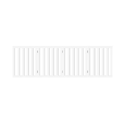 PET-FENCE-S4-WH Alopet Wooden Pet Gate Dog Fence Safety Stair Barrier Security Door 4 Panels