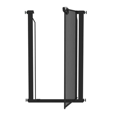 PET-GATE-A120-BK Alopet 120cm Retractable Safety Gate Pet Dog Cat Fence Guard Door Black