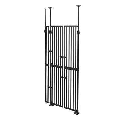 PET-GATE-DB-A190-BK Alopet 190cm-264cm Retractable Safety Gate Pet Dog Cat Extra Tall Fence Black