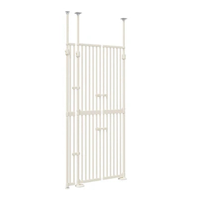 PET-GATE-DB-A190-WH Alopet 190cm-264cm Retractable Safety Gate Pet Dog Cat Extra Tall Fence White