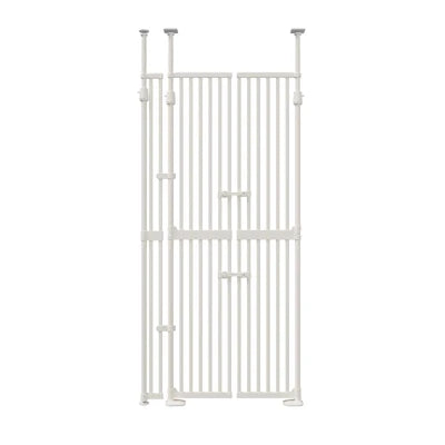 PET-GATE-DB-A190-WH Alopet 190cm-264cm Retractable Safety Gate Pet Dog Cat Extra Tall Fence White