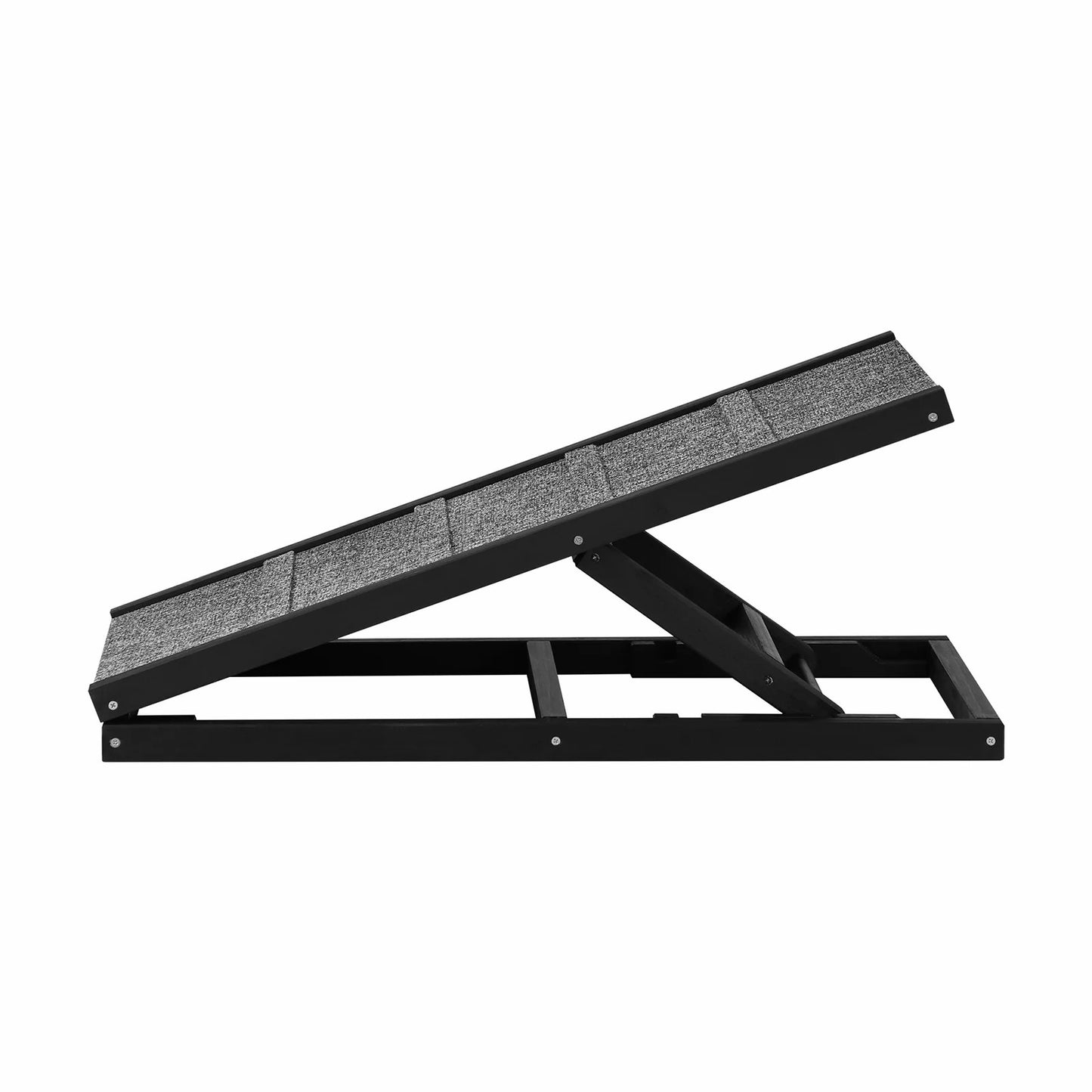 PET-RAMP-M-BK Alopet Dog Pet Ramp Adjustable Height Dogs Stairs Bed Sofa Car Foldable 70cm