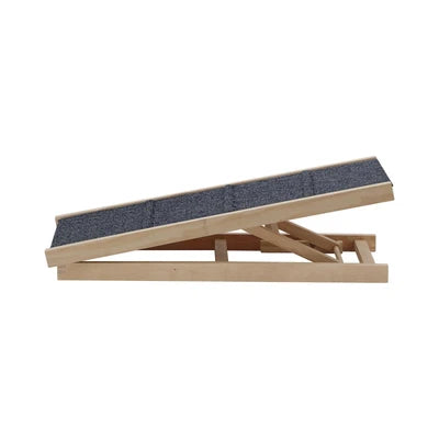 PET-RAMP-M-WD Alopet Dog Pet Ramp Adjustable Height Stairs Bed Sofa Car Foldable 70cm