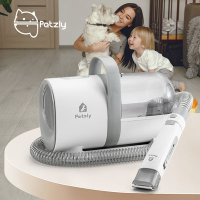 PET1005-WH Petzly Pet Grooming Vacuum Kit 7 in 1 Kit Cat Dog Pet Hair Grooming Tools