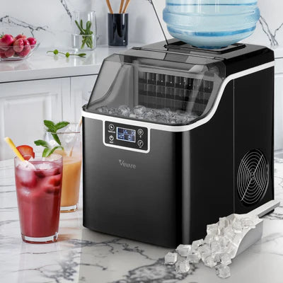 PIM-A5-20KG-BK Vevare 3.2L Ice Maker Machine Portable Ice Cube Tray Bar Countertop Stainless