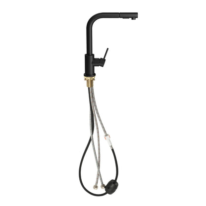 POKF-ST-314-BK Welba Pull Out Kitchen Tap Brass 2 Modes WELS Approved