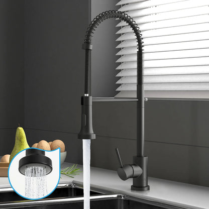 POKF-TA-663-BK Welba Kitchen Mixer Tap Pull Out Sink Faucet Basin Brass Swivel 2 Modes WELS Black