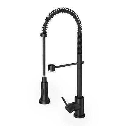 POKF-TA-663-BK Welba Kitchen Mixer Tap Pull Out Sink Faucet Basin Brass Swivel 2 Modes WELS Black