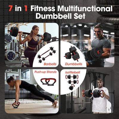 PP-GYM1010-25KG ProPulse 25KG Adjustable Dumbbell Barbell Set Home Gym Weights Exercise