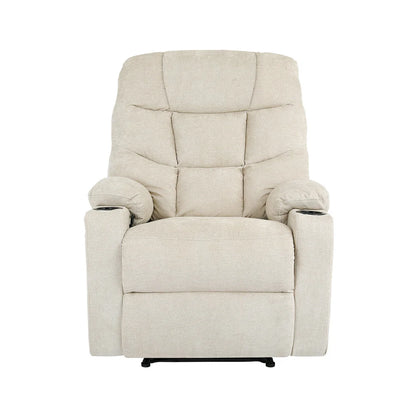 RCH-B3-PARI-BG-AB Oikiture Recliner Chair Electric Massage Chair Sofa Lounge Heated Polyester Beige